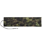 Green Camouflage Military Army Pattern Roll Up Canvas Pencil Holder (L)