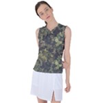 Green Camouflage Military Army Pattern Women s Sleeveless Sports Top