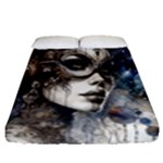 Woman in Space Fitted Sheet (Queen Size)
