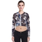 Woman in Space Long Sleeve Zip Up Bomber Jacket