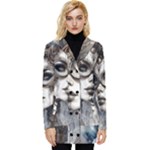 Woman in Space Button Up Hooded Coat 