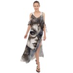 Woman in Space Maxi Chiffon Cover Up Dress