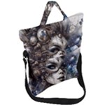 Woman in Space Fold Over Handle Tote Bag