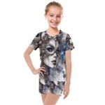 Woman in Space Kids  Mesh T-Shirt and Shorts Set