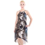 Woman in Space High-Low Halter Chiffon Dress 
