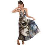 Woman in Space Backless Maxi Beach Dress