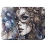 Woman in Space 17  Vertical Laptop Sleeve Case With Pocket