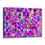 Floor Colorful Triangle Canvas 16  x 12  (Stretched)
