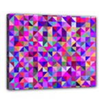 Floor Colorful Triangle Canvas 20  x 16  (Stretched)
