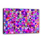Floor Colorful Triangle Canvas 18  x 12  (Stretched)