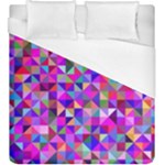 Floor Colorful Triangle Duvet Cover (King Size)