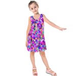 Floor Colorful Triangle Kids  Sleeveless Dress