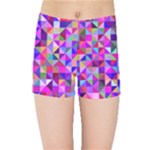 Floor Colorful Triangle Kids  Sports Shorts