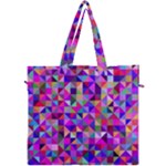 Floor Colorful Triangle Canvas Travel Bag