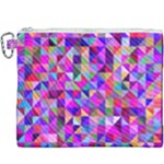 Floor Colorful Triangle Canvas Cosmetic Bag (XXXL)