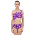 Floor Colorful Triangle Spliced Up Two Piece Swimsuit