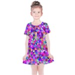 Floor Colorful Triangle Kids  Simple Cotton Dress
