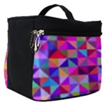 Floor Colorful Triangle Make Up Travel Bag (Small)