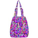 Floor Colorful Triangle Center Zip Backpack
