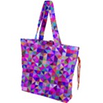 Floor Colorful Triangle Drawstring Tote Bag