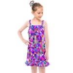 Floor Colorful Triangle Kids  Overall Dress