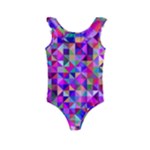 Floor Colorful Triangle Kids  Frill Swimsuit