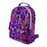 Floor Colorful Triangle Flap Pocket Backpack (Large)