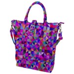 Floor Colorful Triangle Buckle Top Tote Bag