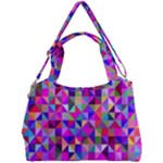 Floor Colorful Triangle Double Compartment Shoulder Bag