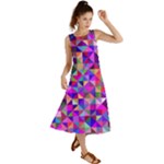 Floor Colorful Triangle Summer Maxi Dress