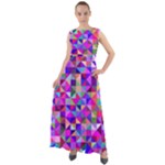 Floor Colorful Triangle Chiffon Mesh Boho Maxi Dress