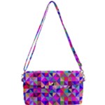Floor Colorful Triangle Removable Strap Clutch Bag