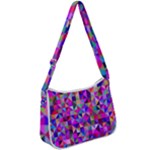 Floor Colorful Triangle Zip Up Shoulder Bag