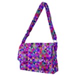 Floor Colorful Triangle Full Print Messenger Bag (M)