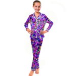 Floor Colorful Triangle Kids  Satin Long Sleeve Pajamas Set