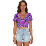 Floor Colorful Triangle V-Neck Crop Top