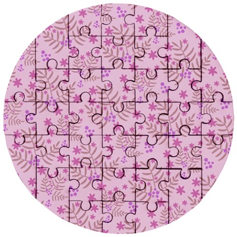 Illustration Pattern Seamless Wooden Puzzle Round from UrbanLoad.com