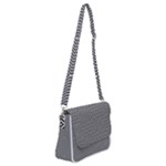 Abstract Diagonal Stripe Pattern Seamless Shoulder Bag with Back Zipper