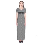 Abstract Diagonal Stripe Pattern Seamless Short Sleeve Maxi Dress
