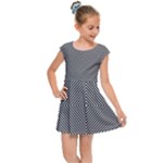Abstract Diagonal Stripe Pattern Seamless Kids  Cap Sleeve Dress