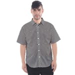 Abstract Diagonal Stripe Pattern Seamless Men s Short Sleeve Shirt
