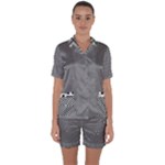 Abstract Diagonal Stripe Pattern Seamless Satin Short Sleeve Pajamas Set