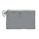 Abstract Diagonal Stripe Pattern Seamless Canvas Cosmetic Bag (Large)