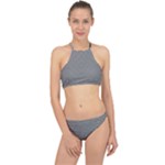 Abstract Diagonal Stripe Pattern Seamless Halter Bikini Set