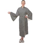 Abstract Diagonal Stripe Pattern Seamless Maxi Velvet Kimono