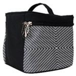 Abstract Diagonal Stripe Pattern Seamless Make Up Travel Bag (Small)