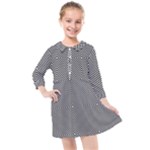 Abstract Diagonal Stripe Pattern Seamless Kids  Quarter Sleeve Shirt Dress