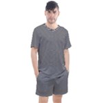 Abstract Diagonal Stripe Pattern Seamless Men s Mesh T-Shirt and Shorts Set