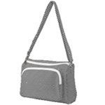 Abstract Diagonal Stripe Pattern Seamless Front Pocket Crossbody Bag