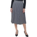 Abstract Diagonal Stripe Pattern Seamless Classic Velour Midi Skirt 